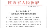 陜西省微生物研究所參與新版《陜西省重點(diǎn)保護野生植物名錄》修訂工作